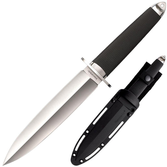 Cold Steel Tactical Double-Edged Fixed Blade Knife with Sheath - Front View