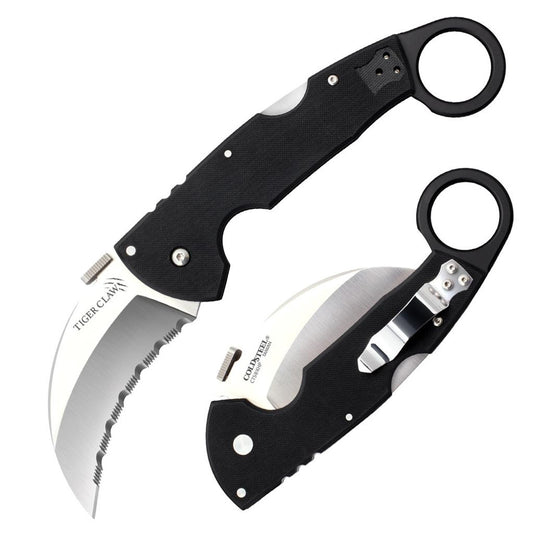 Cold Steel Tiger Claw Tactical Folding Knife - Front and Back View