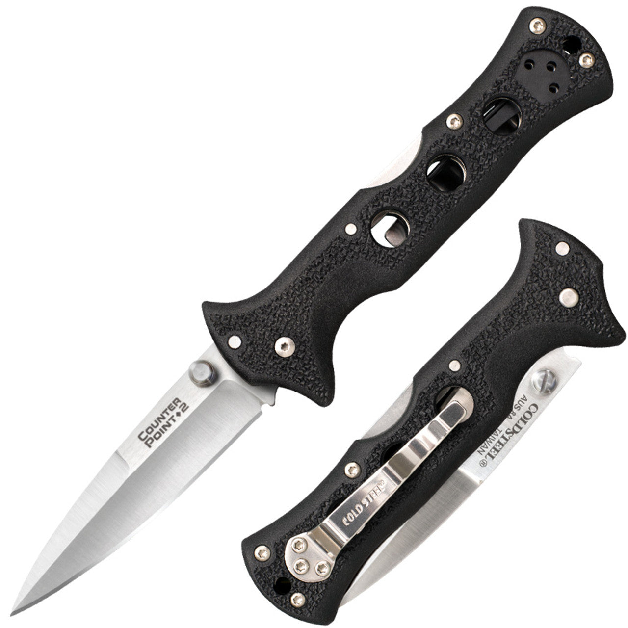 Counter Point II Tactical Folding Knife - Front and Back View